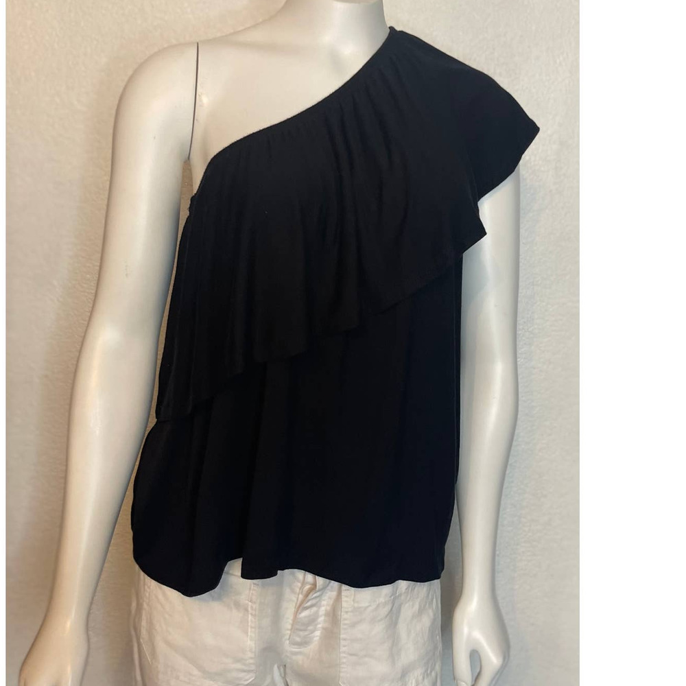 NYTT black one shoulder top M NWT